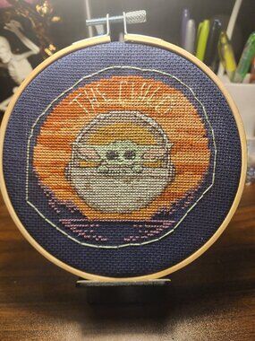 The Child Completed Cross Stitch Wall Hanging